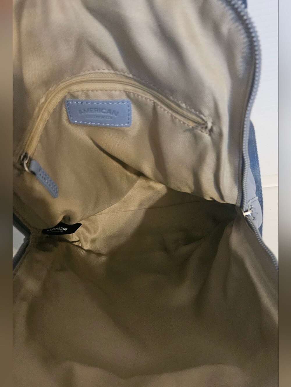 American Leather Co. Cleveland Leather Backpack – Sky Blue Slouchy Bag⁷ - Picture 12 of 16